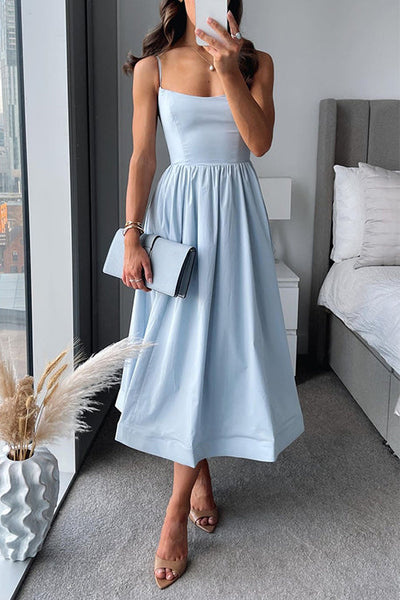 Giselle™ | Abito Midi a Linea A con Spalline Sottili