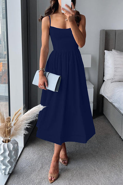 Giselle™ | Abito Midi a Linea A con Spalline Sottili