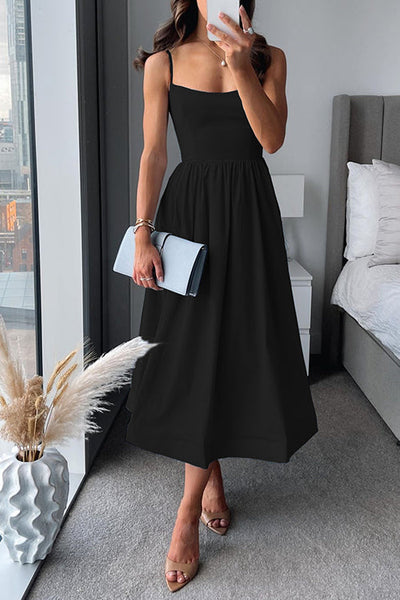 Giselle™ | Abito Midi a Linea A con Spalline Sottili