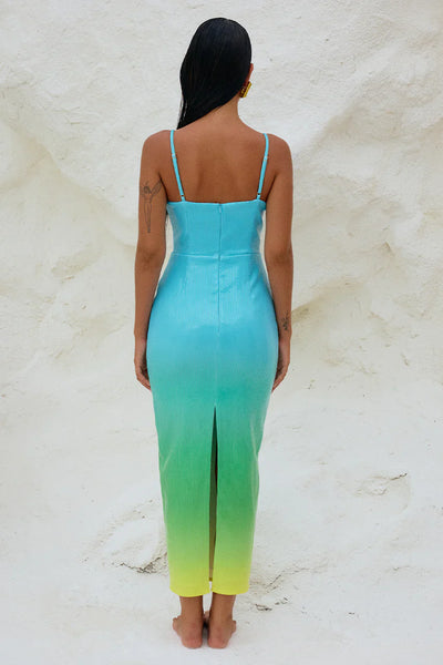 Abito Midi con Paillettes e Spilla a Stella Marina
